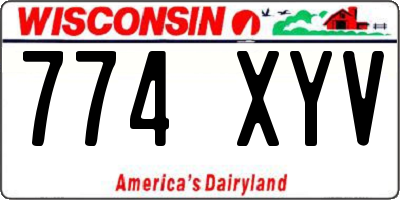 WI license plate 774XYV