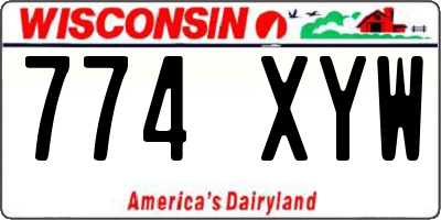 WI license plate 774XYW