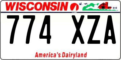 WI license plate 774XZA