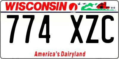 WI license plate 774XZC
