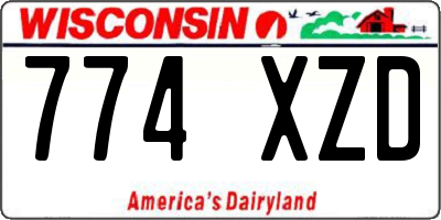 WI license plate 774XZD