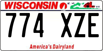 WI license plate 774XZE