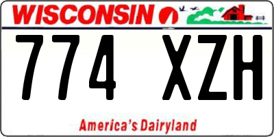 WI license plate 774XZH