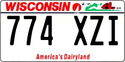 WI license plate 774XZI