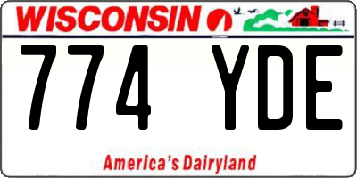 WI license plate 774YDE