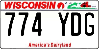 WI license plate 774YDG