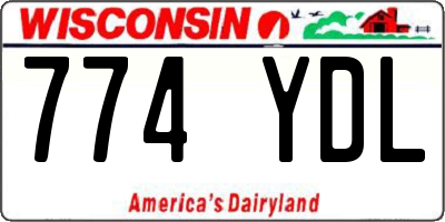 WI license plate 774YDL