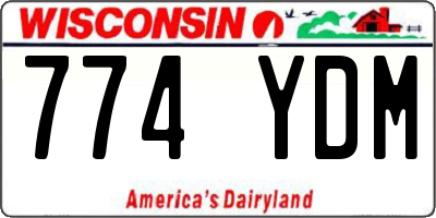 WI license plate 774YDM