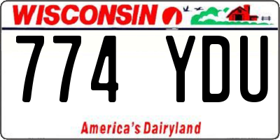 WI license plate 774YDU