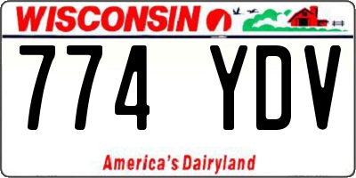 WI license plate 774YDV