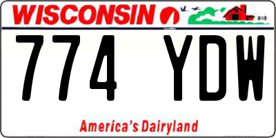 WI license plate 774YDW