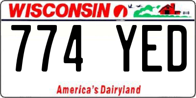 WI license plate 774YED