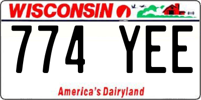 WI license plate 774YEE