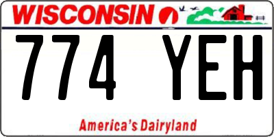 WI license plate 774YEH