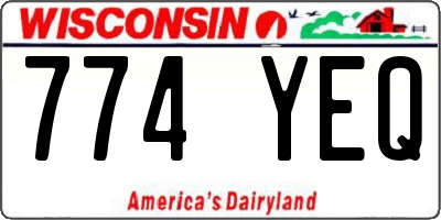 WI license plate 774YEQ