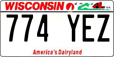 WI license plate 774YEZ