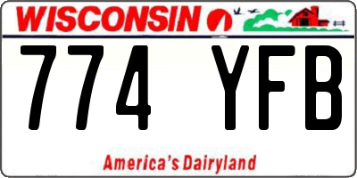 WI license plate 774YFB