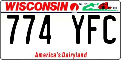 WI license plate 774YFC