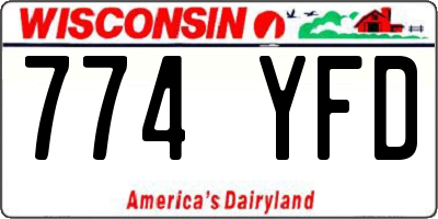 WI license plate 774YFD