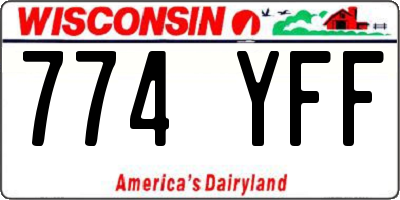 WI license plate 774YFF