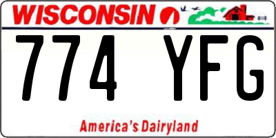 WI license plate 774YFG
