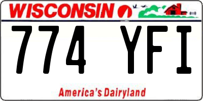 WI license plate 774YFI