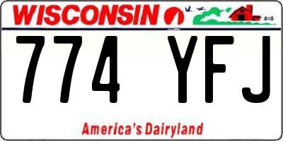 WI license plate 774YFJ
