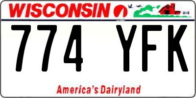 WI license plate 774YFK