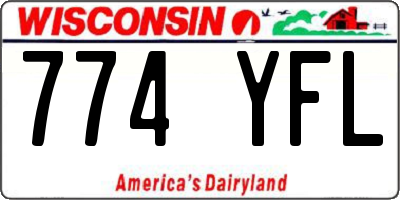 WI license plate 774YFL