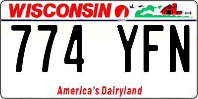 WI license plate 774YFN