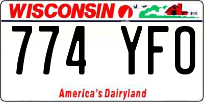 WI license plate 774YFO