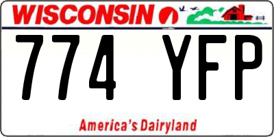 WI license plate 774YFP