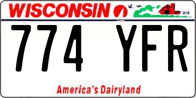 WI license plate 774YFR