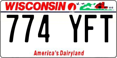 WI license plate 774YFT