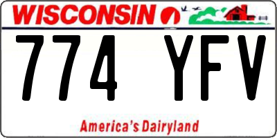WI license plate 774YFV