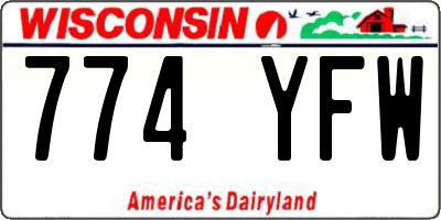 WI license plate 774YFW