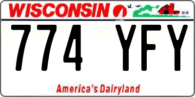 WI license plate 774YFY