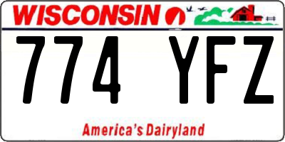 WI license plate 774YFZ