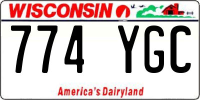 WI license plate 774YGC