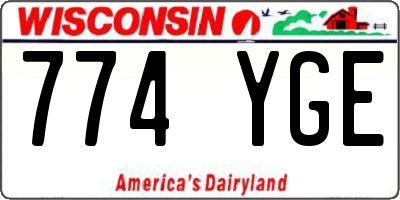 WI license plate 774YGE