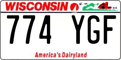 WI license plate 774YGF