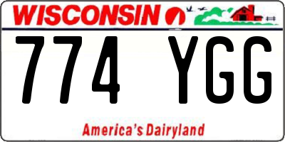 WI license plate 774YGG