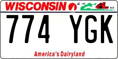 WI license plate 774YGK