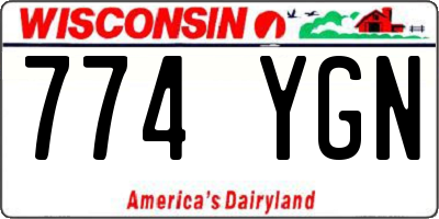 WI license plate 774YGN