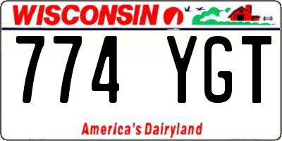 WI license plate 774YGT