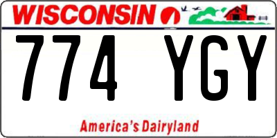 WI license plate 774YGY