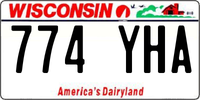 WI license plate 774YHA