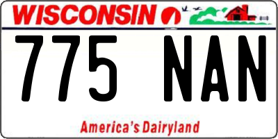 WI license plate 775NAN