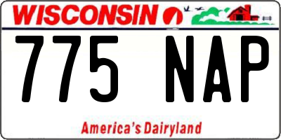 WI license plate 775NAP