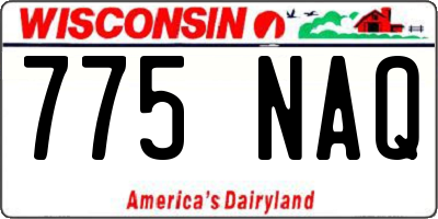 WI license plate 775NAQ